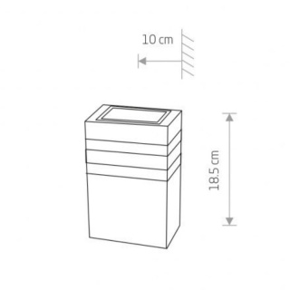 Kinkiet ogrodowy elewacyjny RIO I czarny nowoczesny - Nowodvorski Lighting
