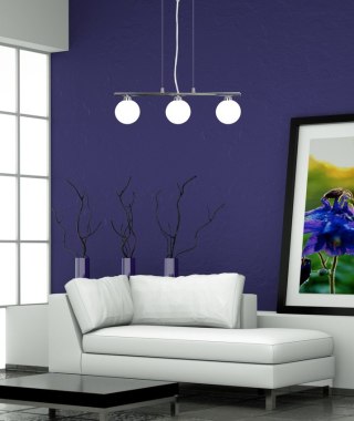 Lampa wisząca RAISA 3 chrom / białe kuliste klosze - Candellux Lighting