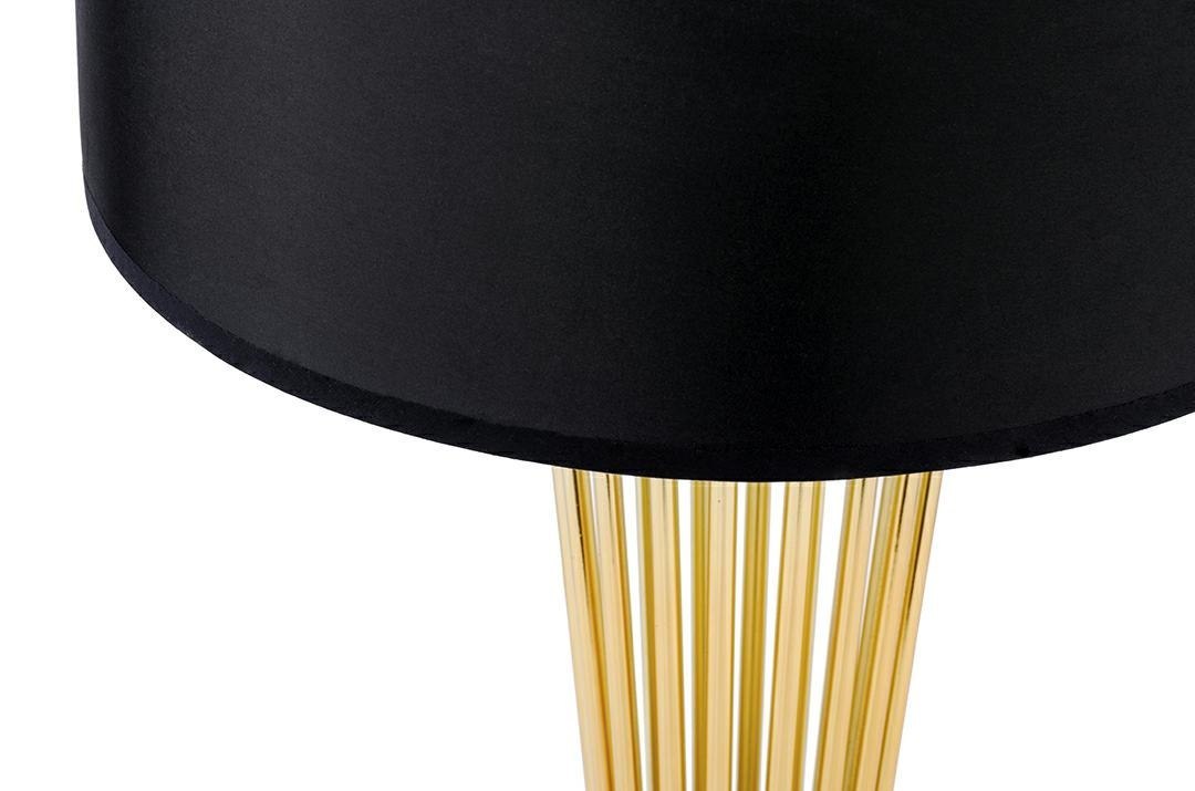 Lampa podłogowa HOLMES złota z czarnym kloszem - King Home Lampa podłogowa HOLMES złota z czarnym kloszem - King Home