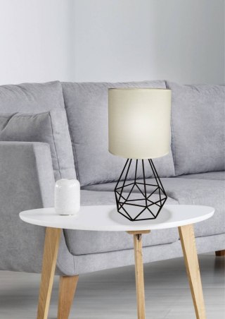 Lampa stołowa GRAF druciana z kremowym abażurem do salonu sypialni - Candellux Lighting