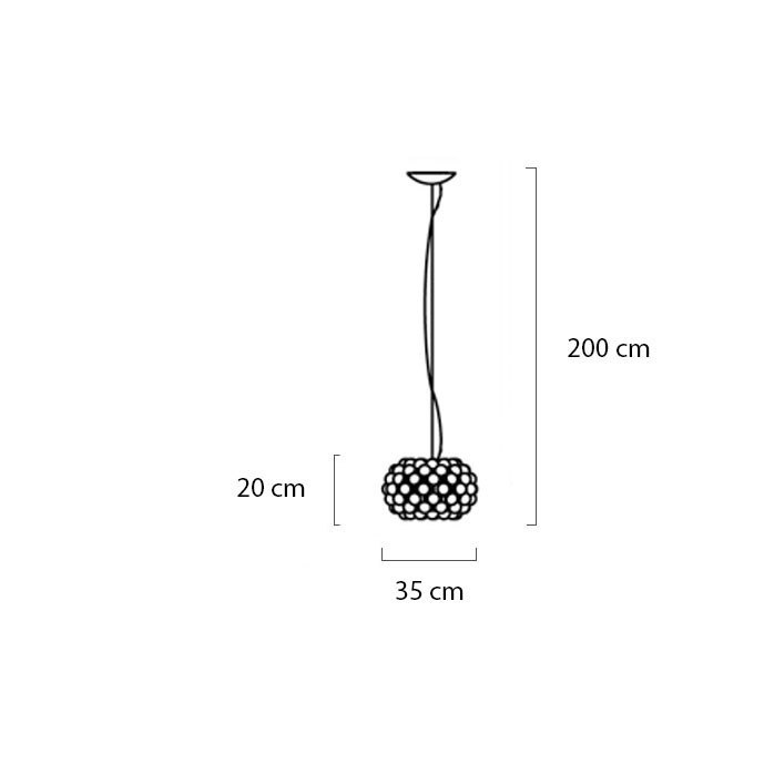 Lampa wisząca ARIA 35 - kolor transparentny King Home Lampa wisząca ARIA 35 - kolor transparentny King Home