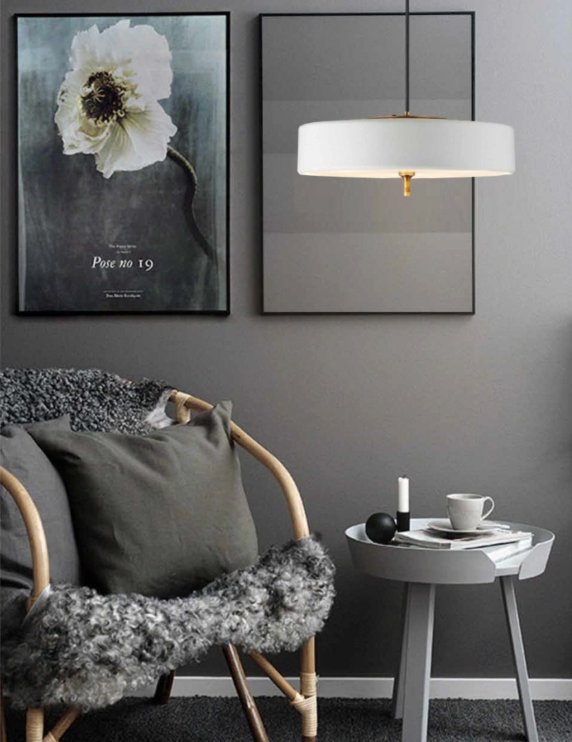 Lampa wisząca ARTE MOVE biała - King Home Lampa wisząca ARTE MOVE biała - King Home