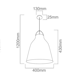 Lampa wisząca FRESCO M NERO - Orlicki Design