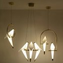 Lampa wisząca LORO 3 UP złota LED papugi motyw zwierzęcy - King Home