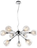 Lampa wisząca DIXI chromowa szklany klosz z koszyczkiem 9x40W - Candellux Lighting