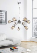 Lampa wisząca DIXI chromowa szklany klosz z koszyczkiem 9x40W - Candellux Lighting - we wnętrzu - w salonie