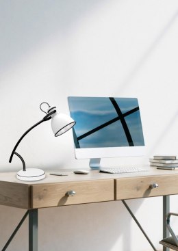 Lampka biurkowa ZUMBA biało-czarna skośna gabinetowa - Candellux Lighting