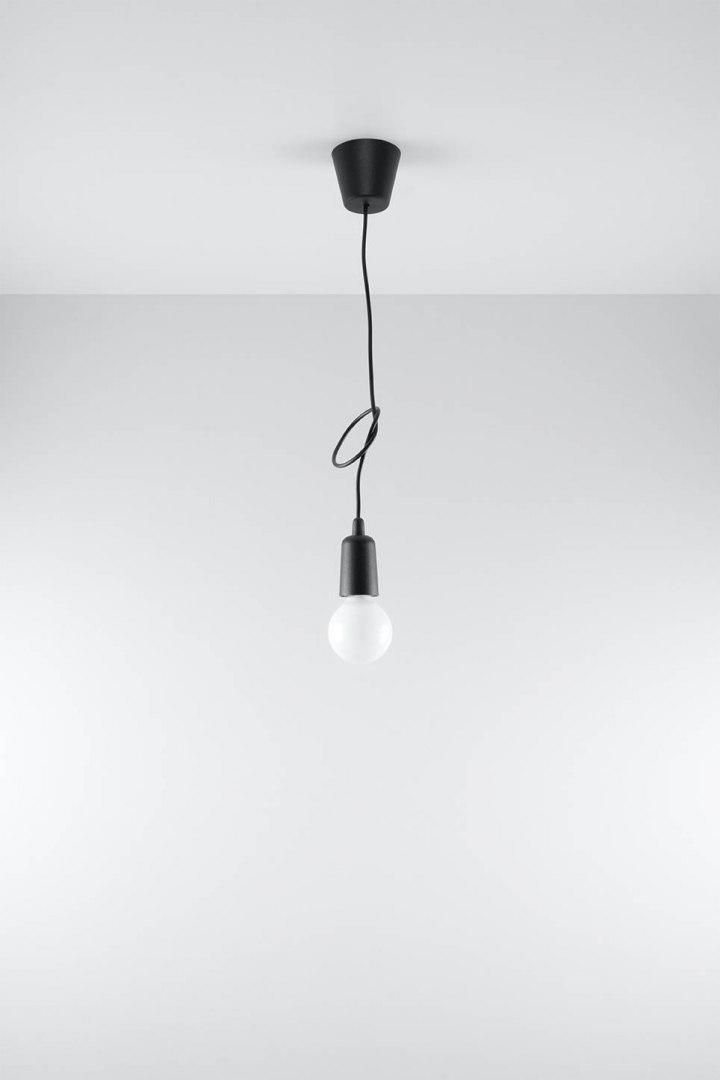 Lampa wisząca DIEGO 1 czarna - Sollux Lighting