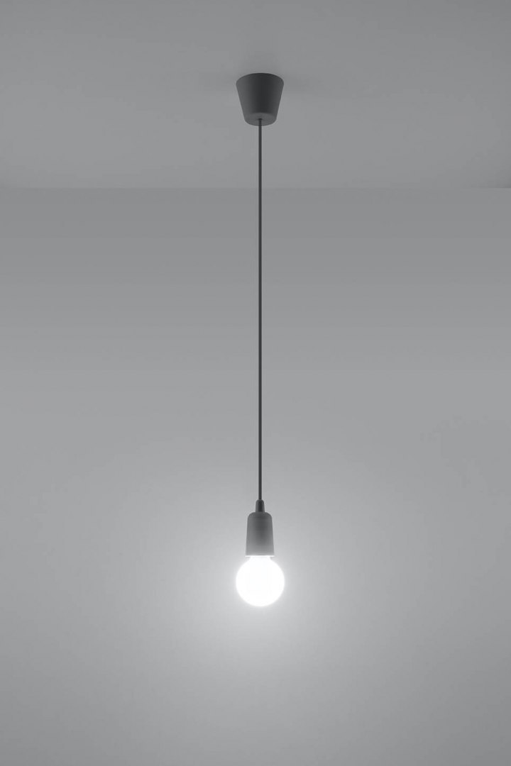 Lampa wisząca DIEGO 1 szara - Sollux Lighting Lampa wisząca DIEGO 1 szara - Sollux Lighting