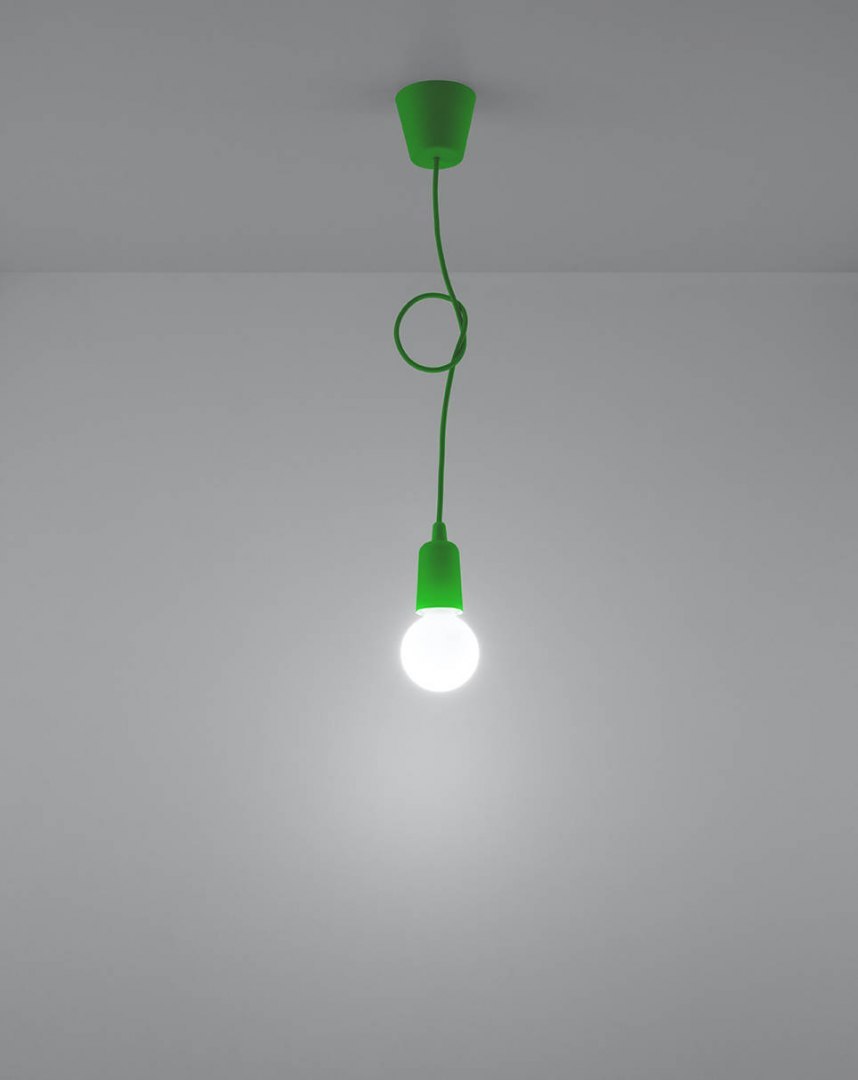 Lampa wisząca DIEGO 1 zielona - Sollux Lighting