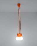 Lampa wisząca DIEGO 3 pomarańczowa - Sollux Lighting