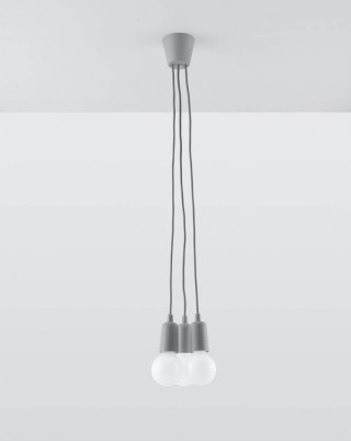 Lampa wisząca DIEGO 3 szara - Sollux Lighting