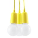 Lampa wisząca DIEGO 3 żółta - Sollux Lighting