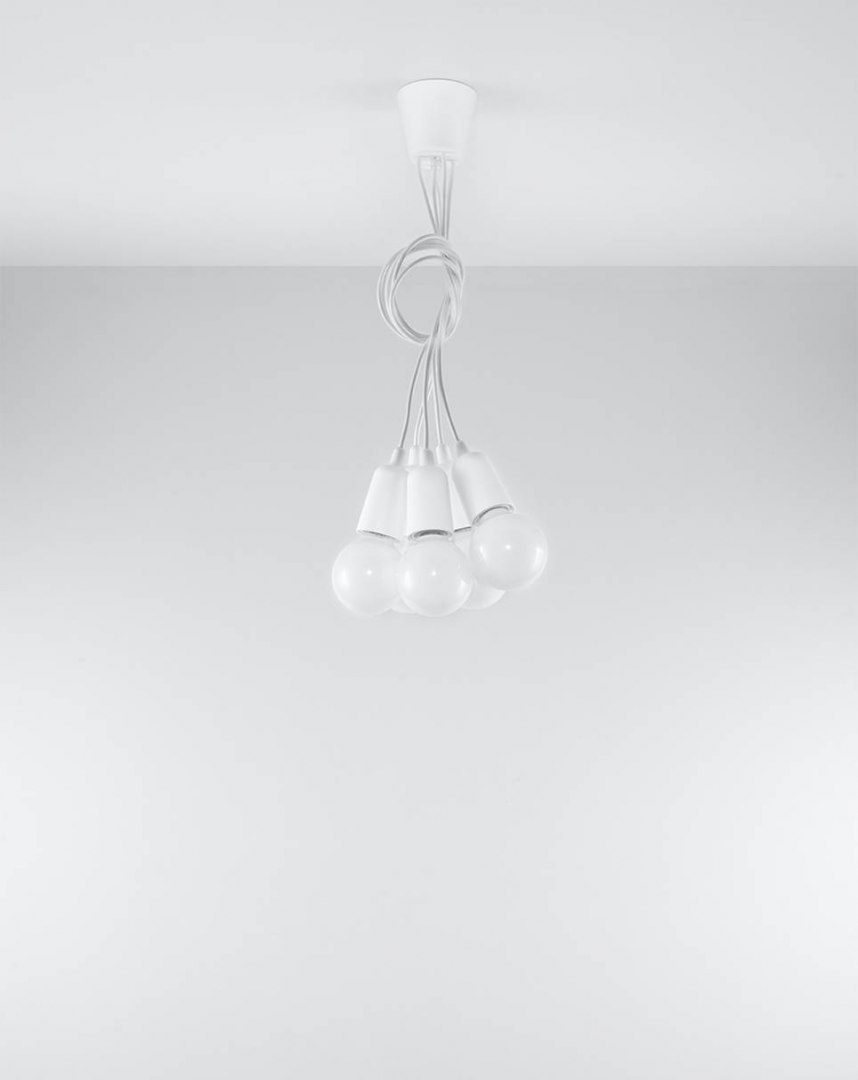 Lampa wisząca DIEGO 5 biała - Sollux Lighting