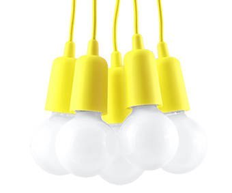 Lampa wisząca DIEGO 5 żółta - Sollux Lighting