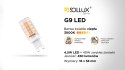 1 Żarówka LED G9 3000K Ciepła 4,5W 450lm - Sollux Lighting