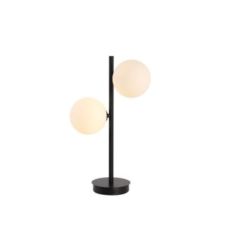 Lampka stołowa / nocna DORADO 2 czarna metal / szkło - Light Prestige