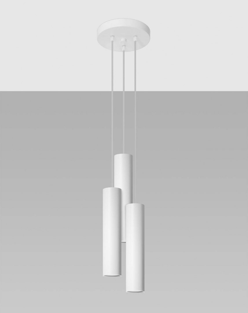 Lampa wisząca LAGOS 3P biała potrójna - Sollux Lighting