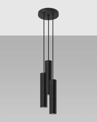 Lampa wisząca LAGOS 3P czarna potrójna - Sollux Lighting