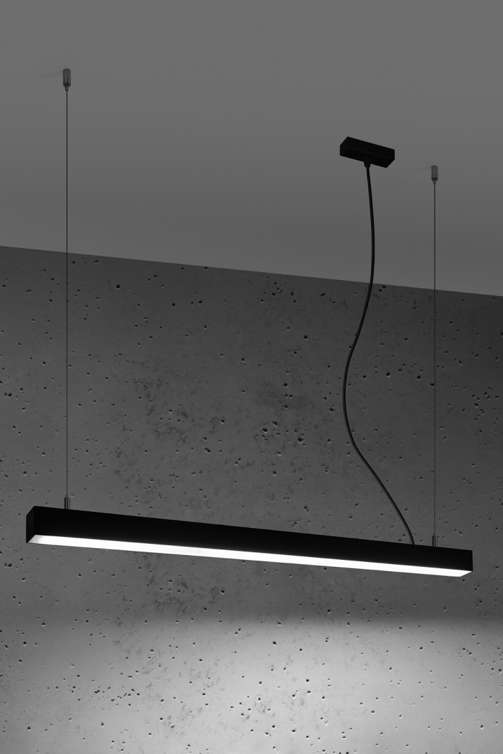 Lampa wisząca PINNE 90 cm podwieszana listwa LED - Thoro Lampa wisząca PINNE 90 cm podwieszana listwa LED - Thoro