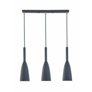 Lampa wisząca SOLIN 3 linia szara na listwie - Light Prestige