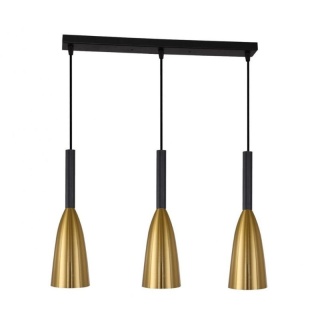 Lampa wisząca SOLIN 3 linia złota na listwie - Light Prestige