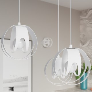 Lampa wisząca TULOS 1 biała nowoczesny zwis - Sollux Lighting