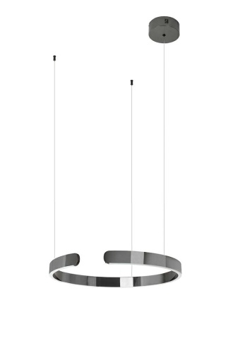 Lampa wisząca VISTA 40 grafitowy chrom obręcz pierścień - King Home