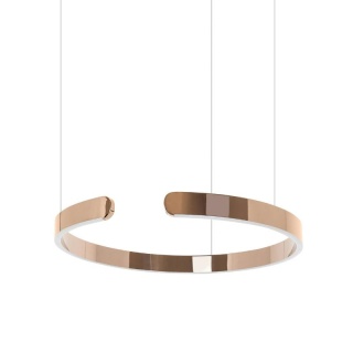 Lampa wisząca VISTA 40 miedziany chrom obręcz pierścień - King Home