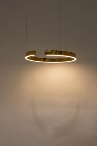 Lampa wisząca VISTA 40 złoty chrom obręcz pierścień - King Home