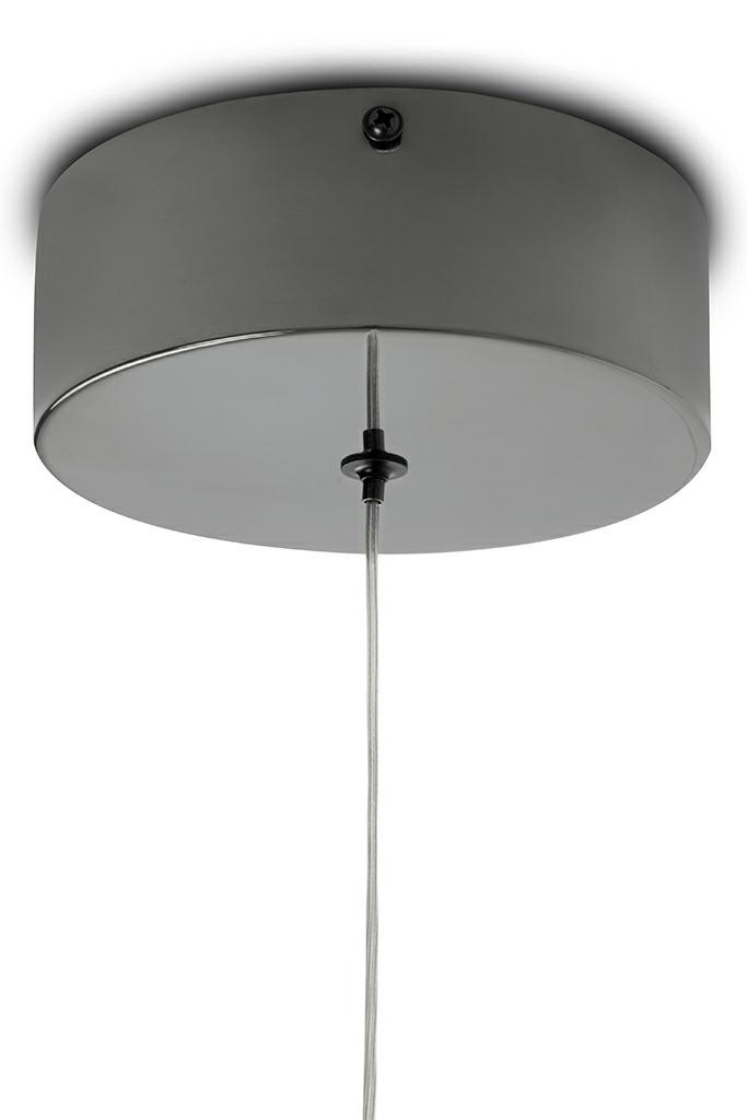 Lampa wisząca VISTA 60 grafitowy chrom obręcz pierścień - King Home Lampa wisząca VISTA 60 grafitowy chrom obręcz pierścień - King Home