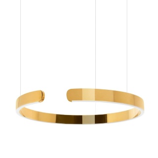 Lampa wisząca VISTA 60 złoty chrom obręcz pierścień - King Home