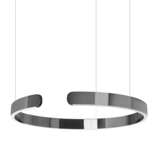 Lampa wisząca VISTA 80 grafitowy chrom obręcz pierścień - King Home