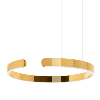 Lampa wisząca VISTA 80 złoty chrom obręcz pierścień - King Home