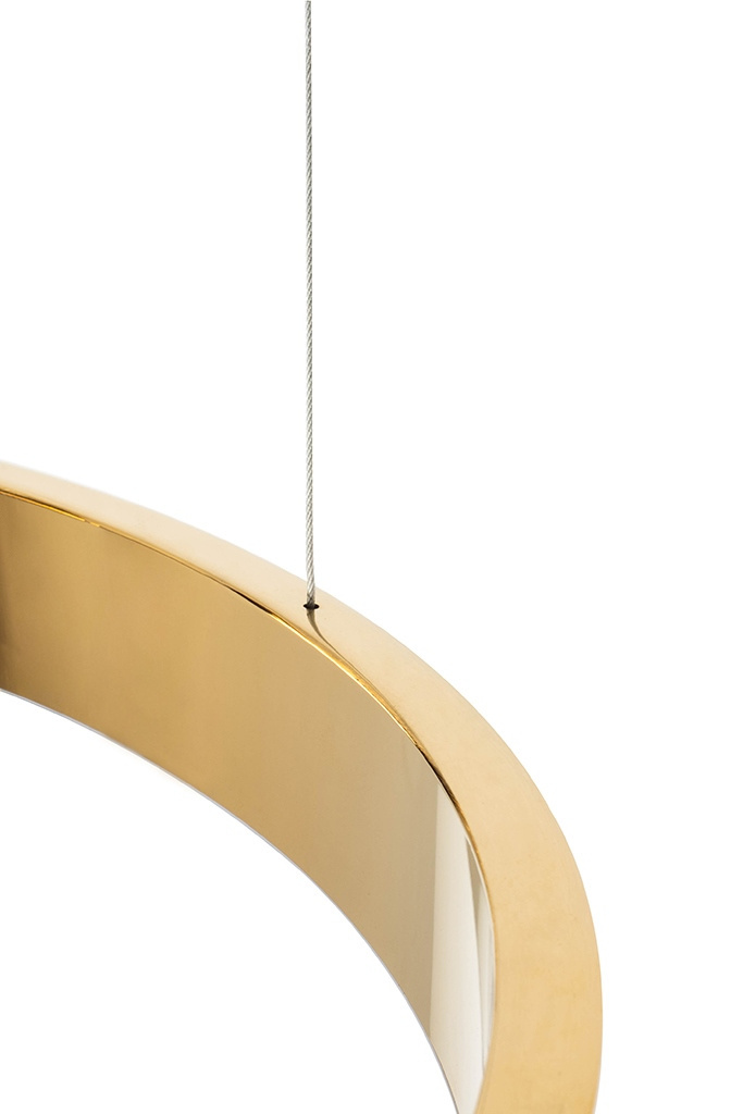 Lampa wisząca VISTA 80 złoty chrom obręcz pierścień - King Home Lampa wisząca VISTA 80 złoty chrom obręcz pierścień - King Home
