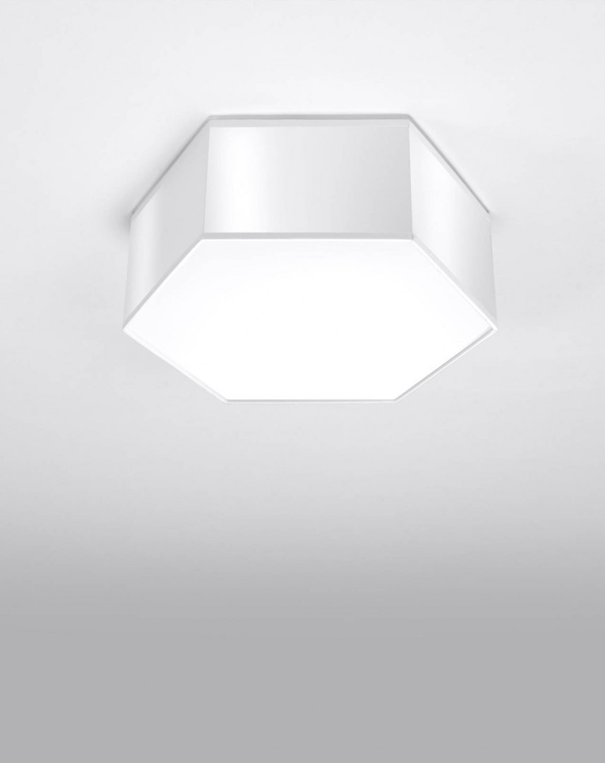 Plafon SUNDE 11 biały heksagon geometryczny - Sollux Lighting