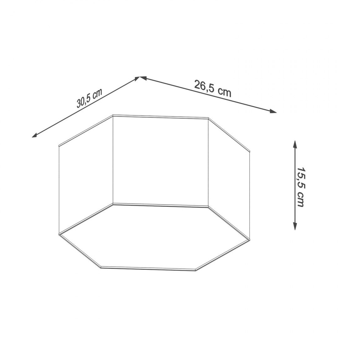 Plafon SUNDE 15 czarny heksagon geometryczny - Sollux Lighting Plafon SUNDE 15 czarny heksagon geometryczny - Sollux Lighting