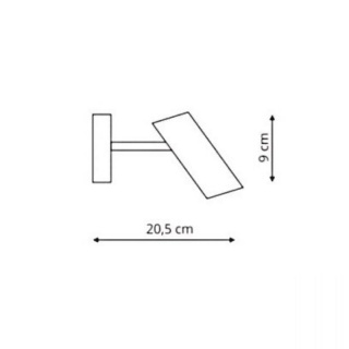 Kinkiet FUTURO 1 czarny regulowany - Light Prestige