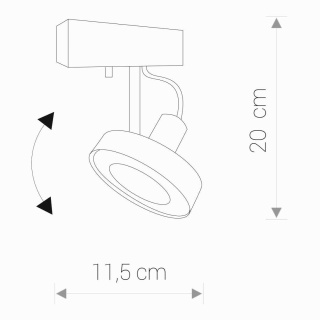 Industrialny reflektor sufitowy CROSS 1 grafitowy - Nowodvorski Lighting