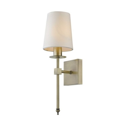 Kinkiet CASOLI patyna kremowy abażur do sypialni i salonu - Light Prestige