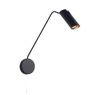 Kinkiet FUTURO 1 czarny z wysięgnikiem regulowany - Light Prestige