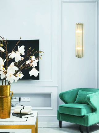 Kinkiet FIATTO CROMO PARETTE szklany glamour - Orlicki Design