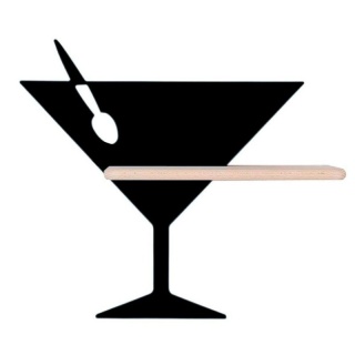 Kinkiet lampka LED z półką PICCOLO czarny kieliszek - Candellux Lighting