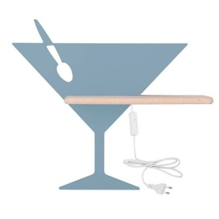 Kinkiet lampka LED z półką PICCOLO niebieski kieliszek z kablem - Candellux Lighting