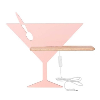Kinkiet lampka LED z półką PICCOLO różowy kieliszek z kablem - Candellux Lighting