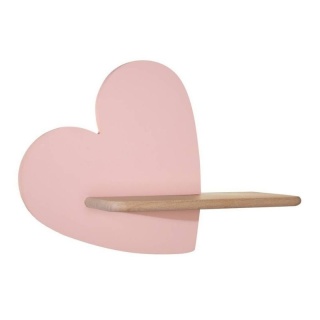 Kinkiet lampka dziecięca LED z półką HEART SERCE różowe - Candellux Lighting