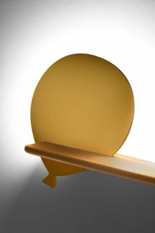 Kinkiet lampka dziecięca LED z półką BALOON balonik żółty - Candellux Lighting