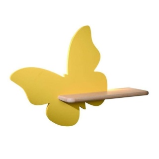 Kinkiet lampka dziecięca LED z półką BUTTERFLY motylek żółty - Candellux Lighting