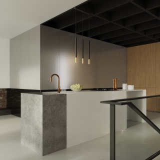 Lampa wisząca MOZAICA 3L czarny / złoty - Sollux Lighting