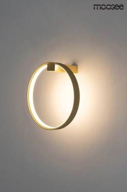 Kinkiet okrągły CIRCLE WALL złoty świecąca obręcz LED - Moosee